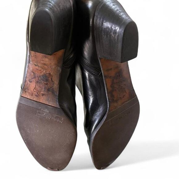 Ferragamo black leather knee high boots - Picture 5 of 8